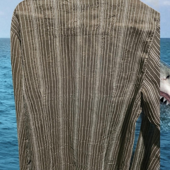 BC Collection Striped Button-Up Shirt - Brown & White - Picture 3 of 5